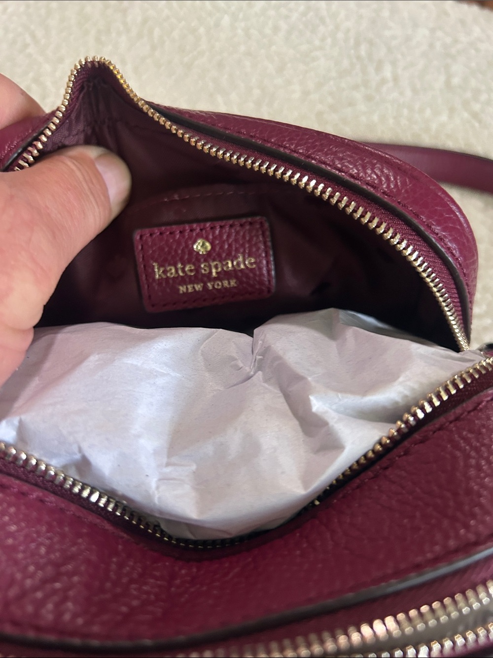 kate spade Pebbled Leather Crossbody in Plum Wine - Picture 3 of 4